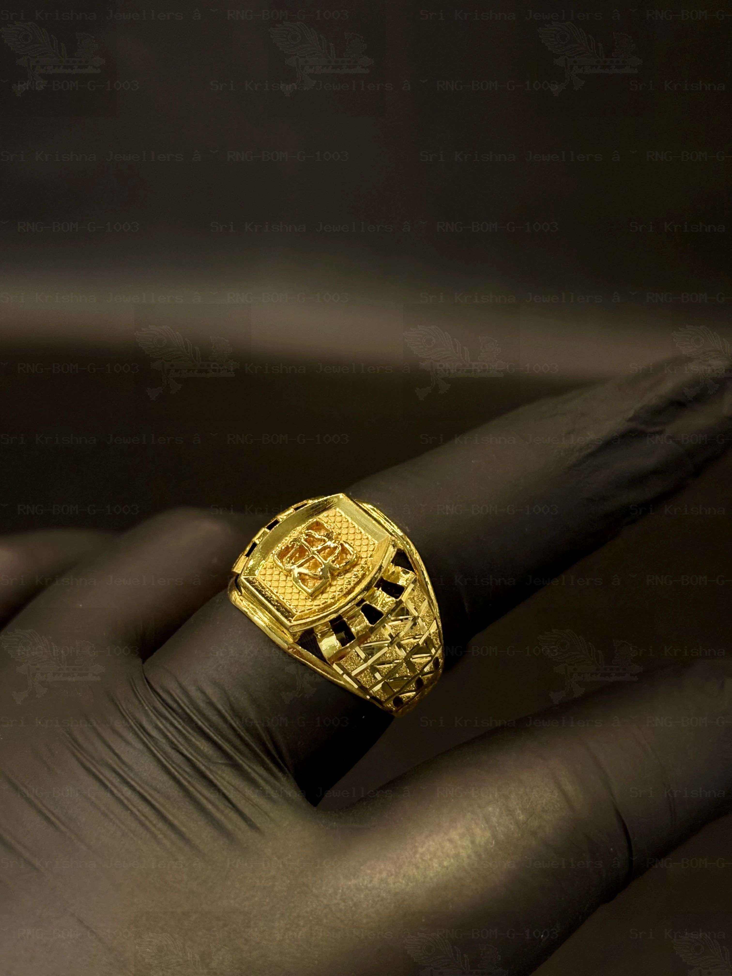 Designer Bombay Gents Rings (Square Design)