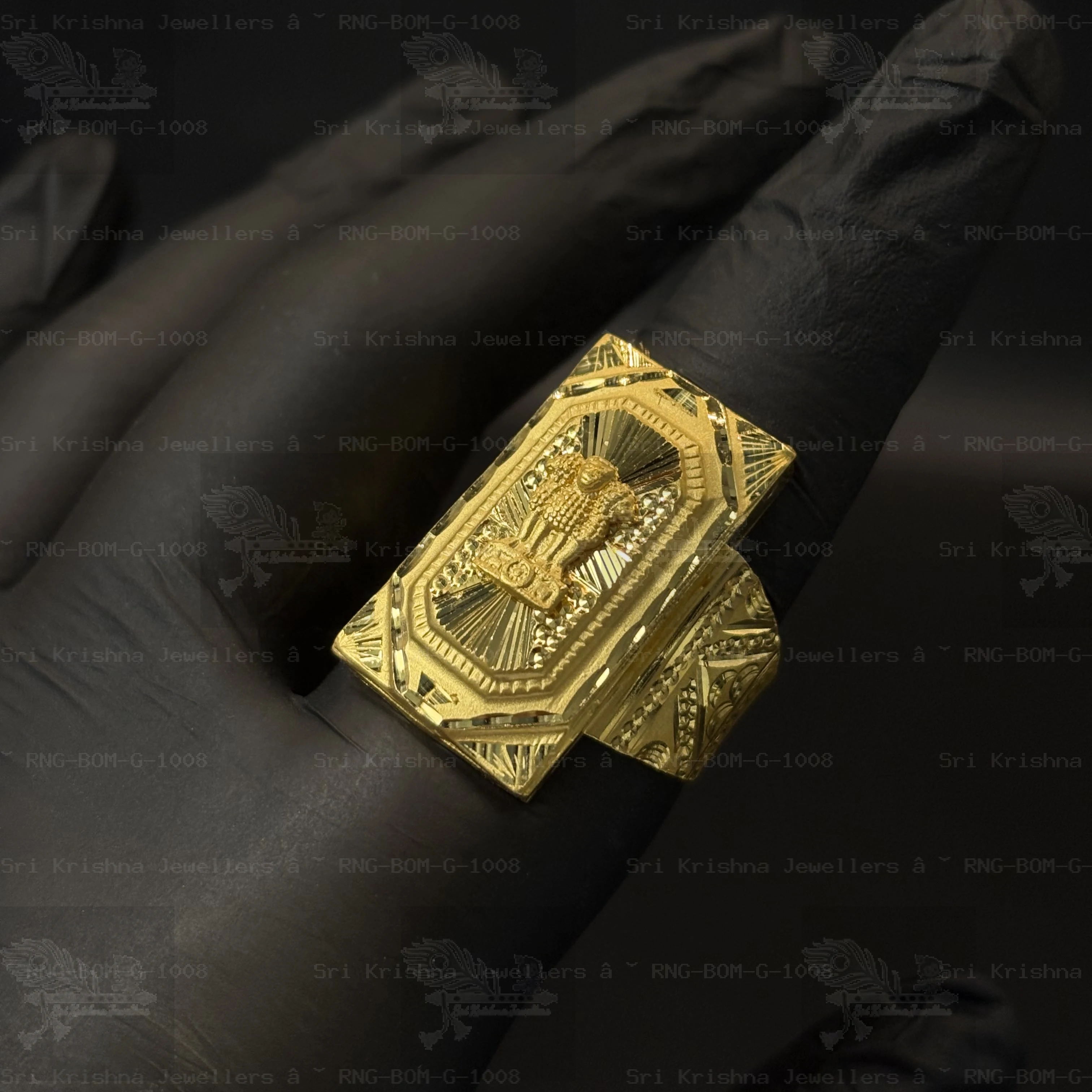 Designer Bombay Gents Rings (Ashoke Stambha , National Emblem)